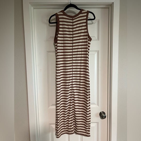 Sanctuary Striped Brown and White Sleeveless Dress - Picture 6 of 6